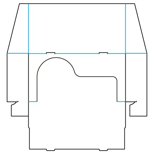 紙製販売台(波型)