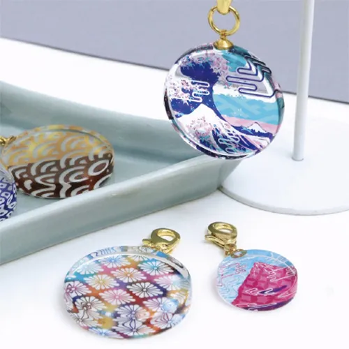 ガラスチャーム(円形:中)