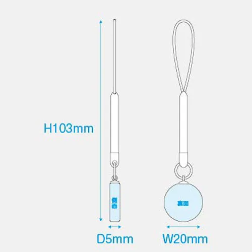ガラス根付(円形:小)