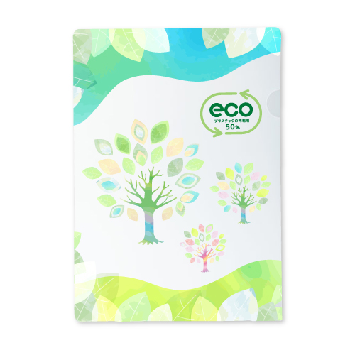 A4クリアファイル　再生プラスチック50％
