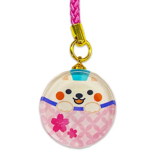 ガラス根付(円形:中)