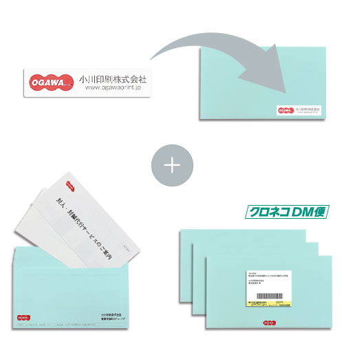 社名シール&宛名ラベル&封入・封緘&クロネコDM便