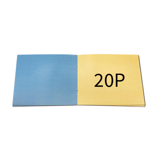 オリジナル箱型封筒 平形V字ジッパー付用 20P 中綴じパンフレット