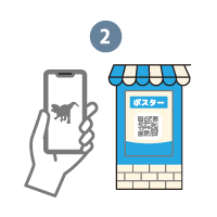 QRを読み取るとキャラクターがARで出現