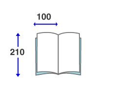 H210×W100中綴じパンフレット