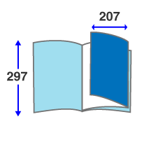 本文袖付中綴じパンフレット